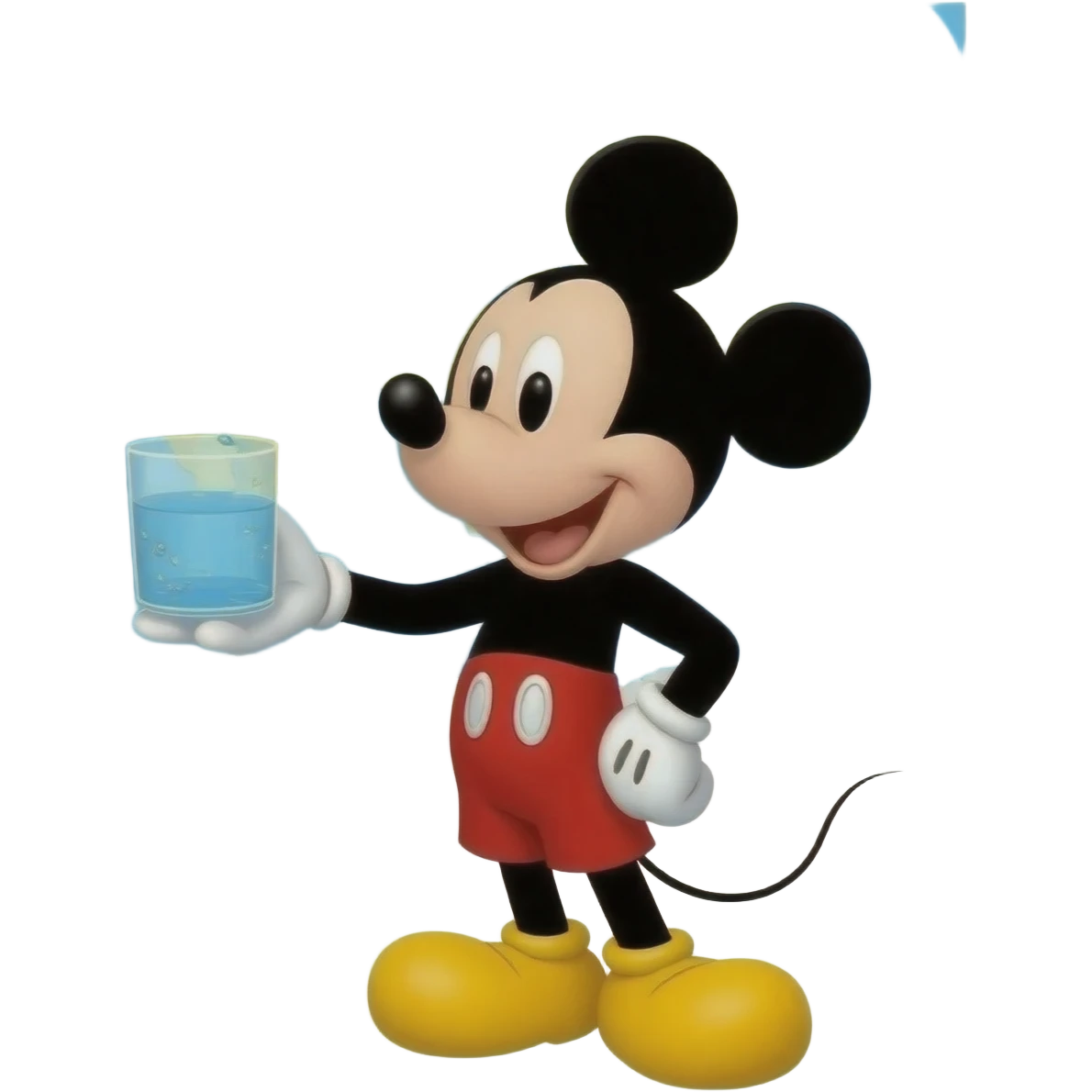 Micky mouse drinking round the world emoji