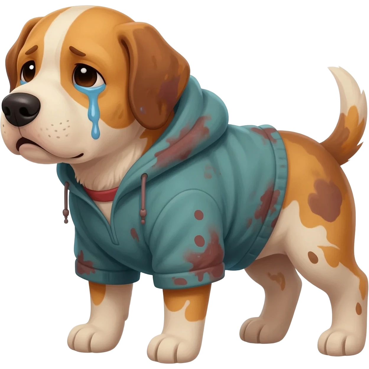 Clothes stain not clean sad dog emoji