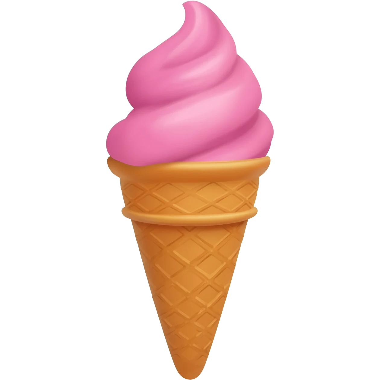Pink ice cream cone emoji