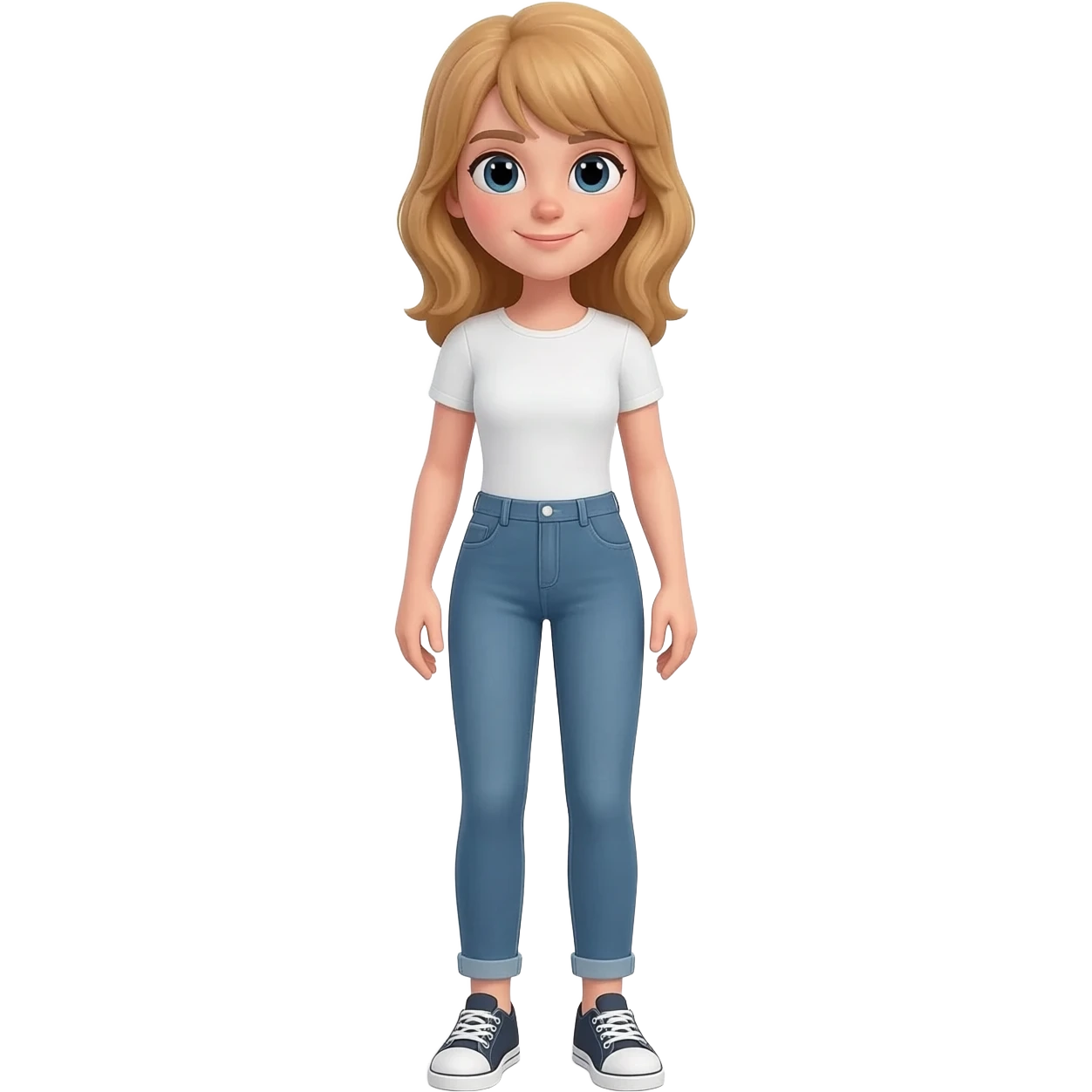 Mujer de 20 años, cuerpo completo. emoji