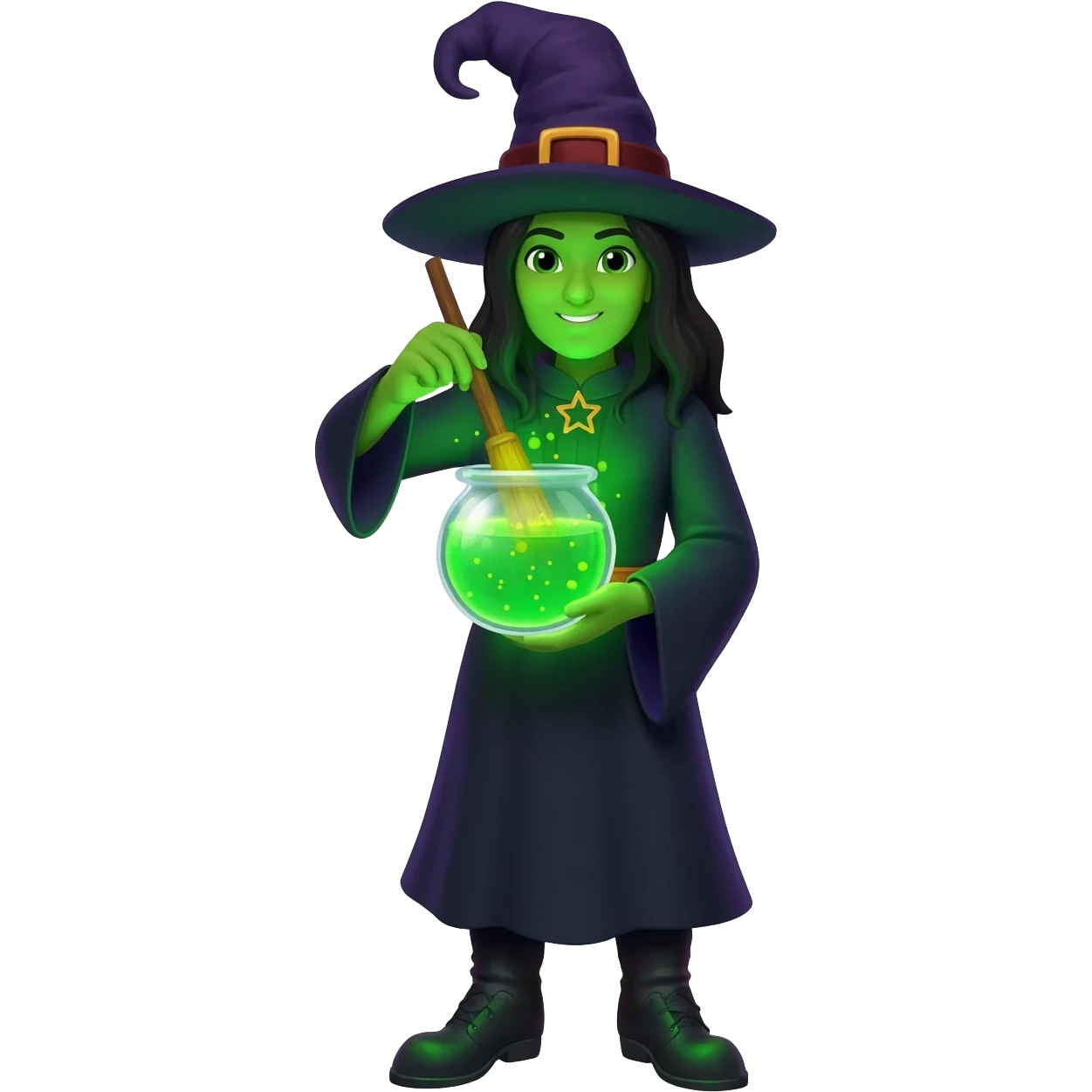 green witch cooking potion emoji
