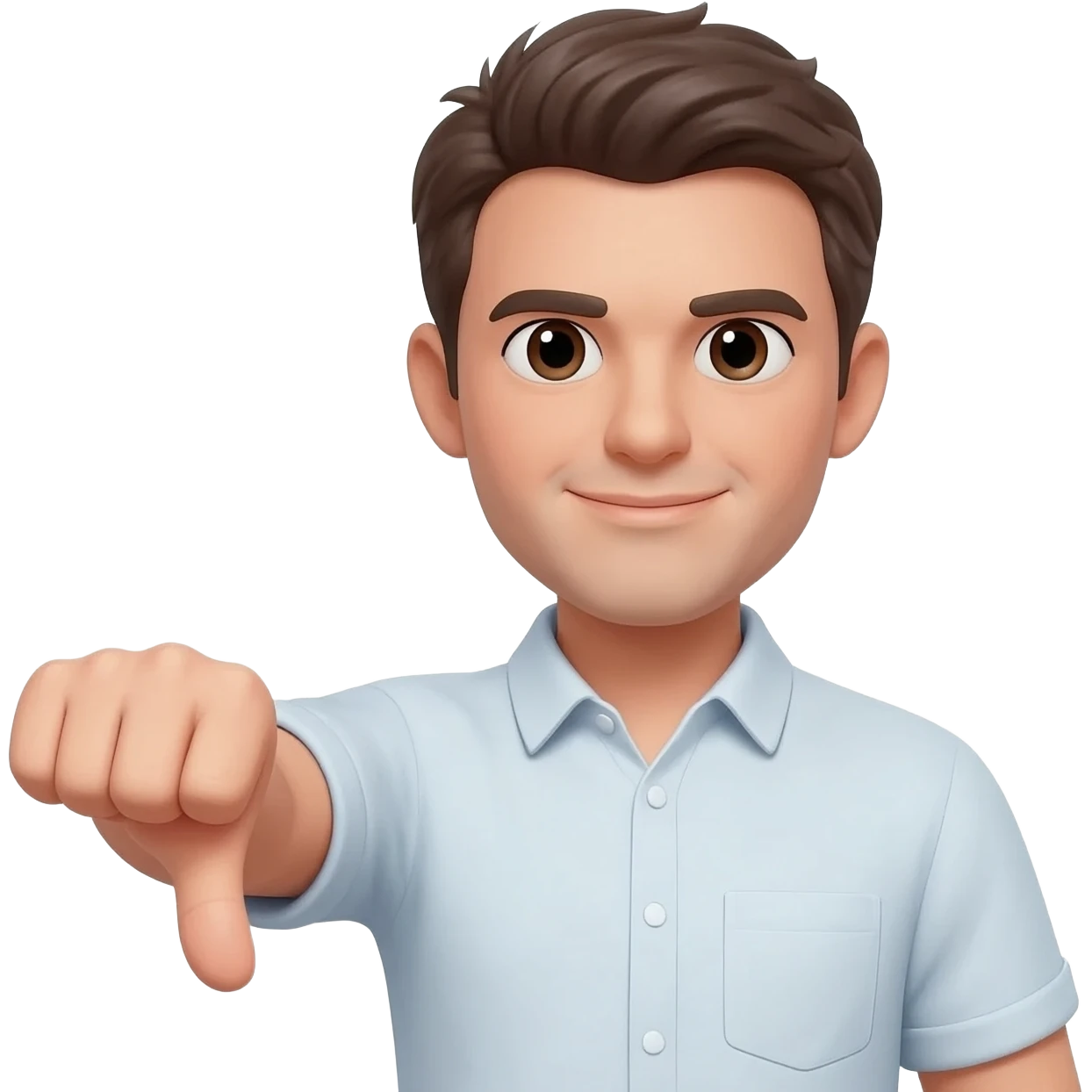 hombre con el pulgar abajo en la mano izquierda emoji