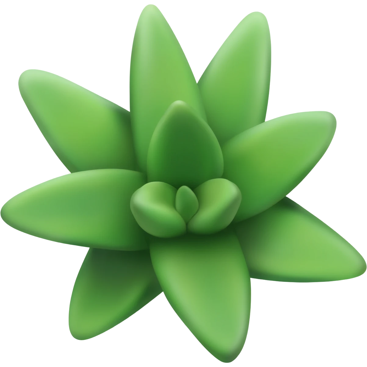 Cinematic Realistic Aloe Vera Emoji, Plump and succulent, with thick, fleshy leaves arranged in a star emoji