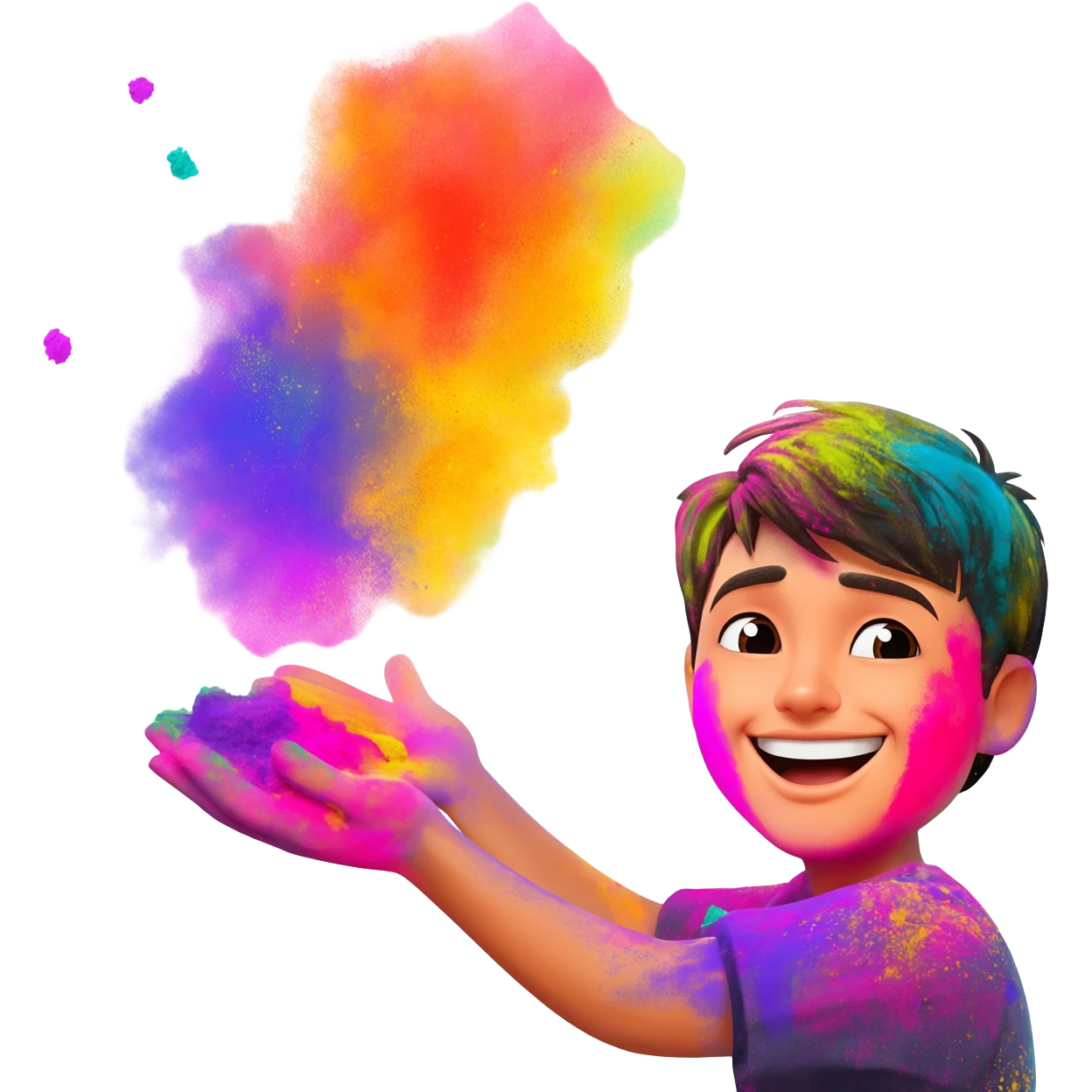 Holi emoticon emoji emoji