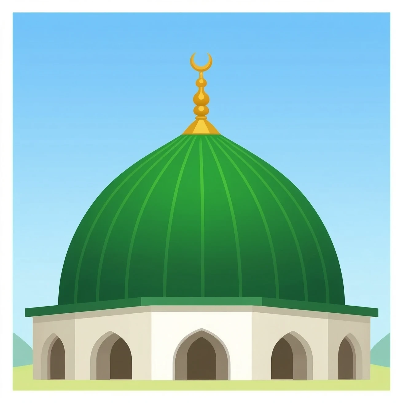 Create me the green dome of madinah mosque emoji