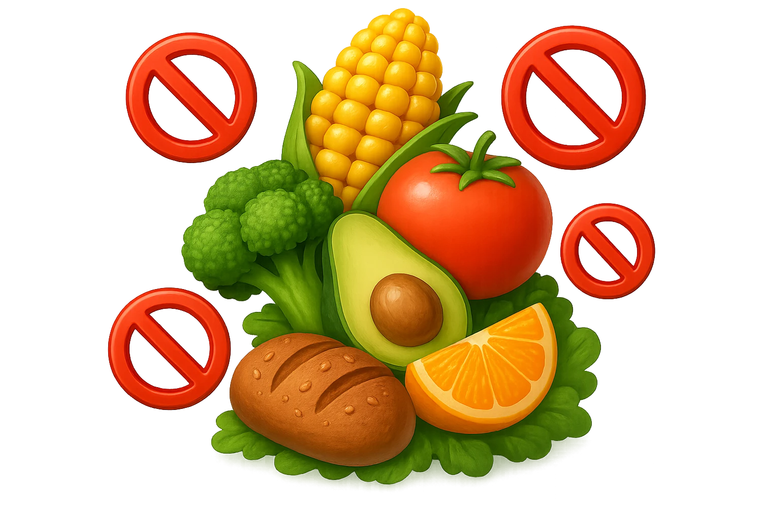 EMOJI STILE IPHONE DI UNa montagna di cibo sano con divieti 3d sparsi, IPERREALISTICO 4K emoji