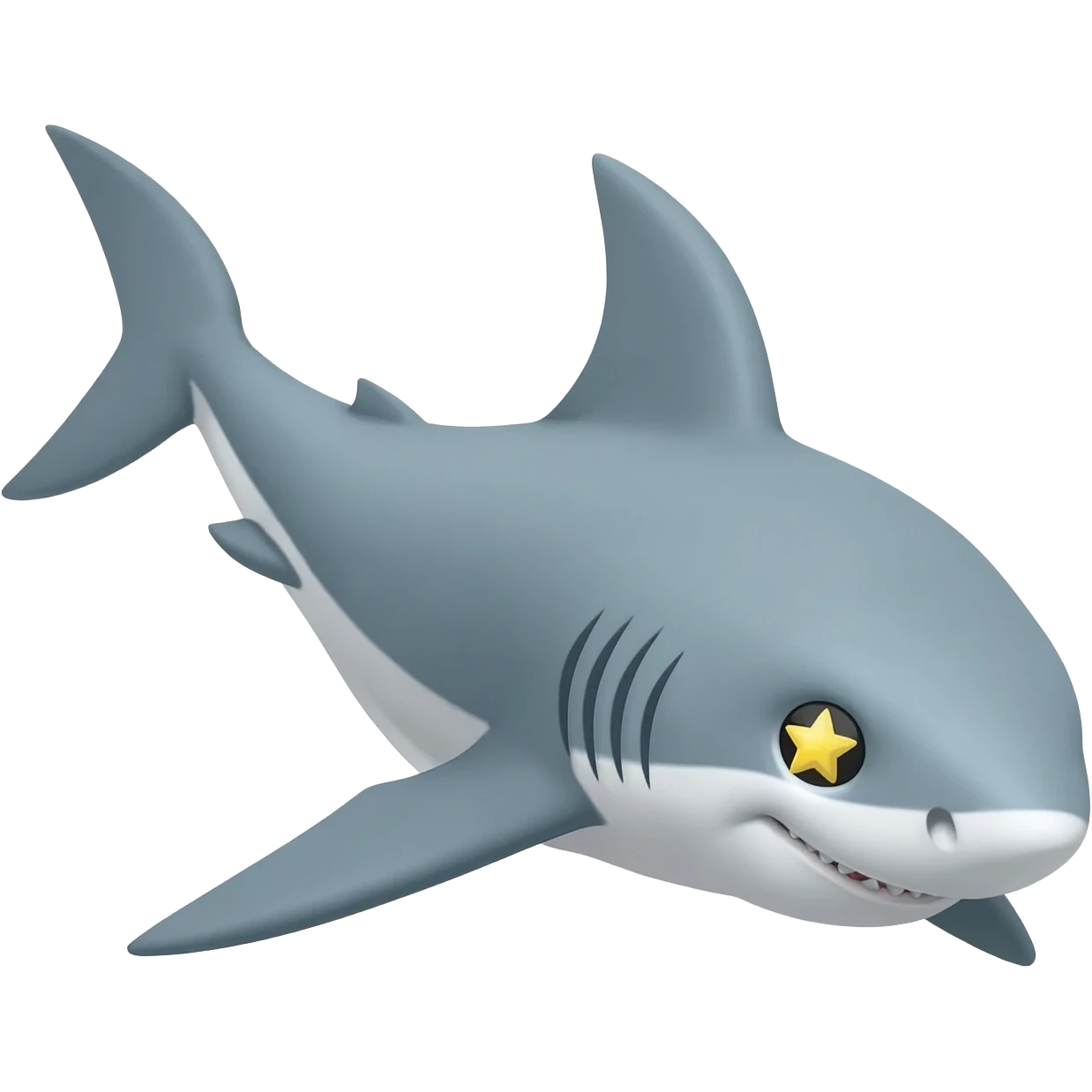 Shark with star eyes emoji