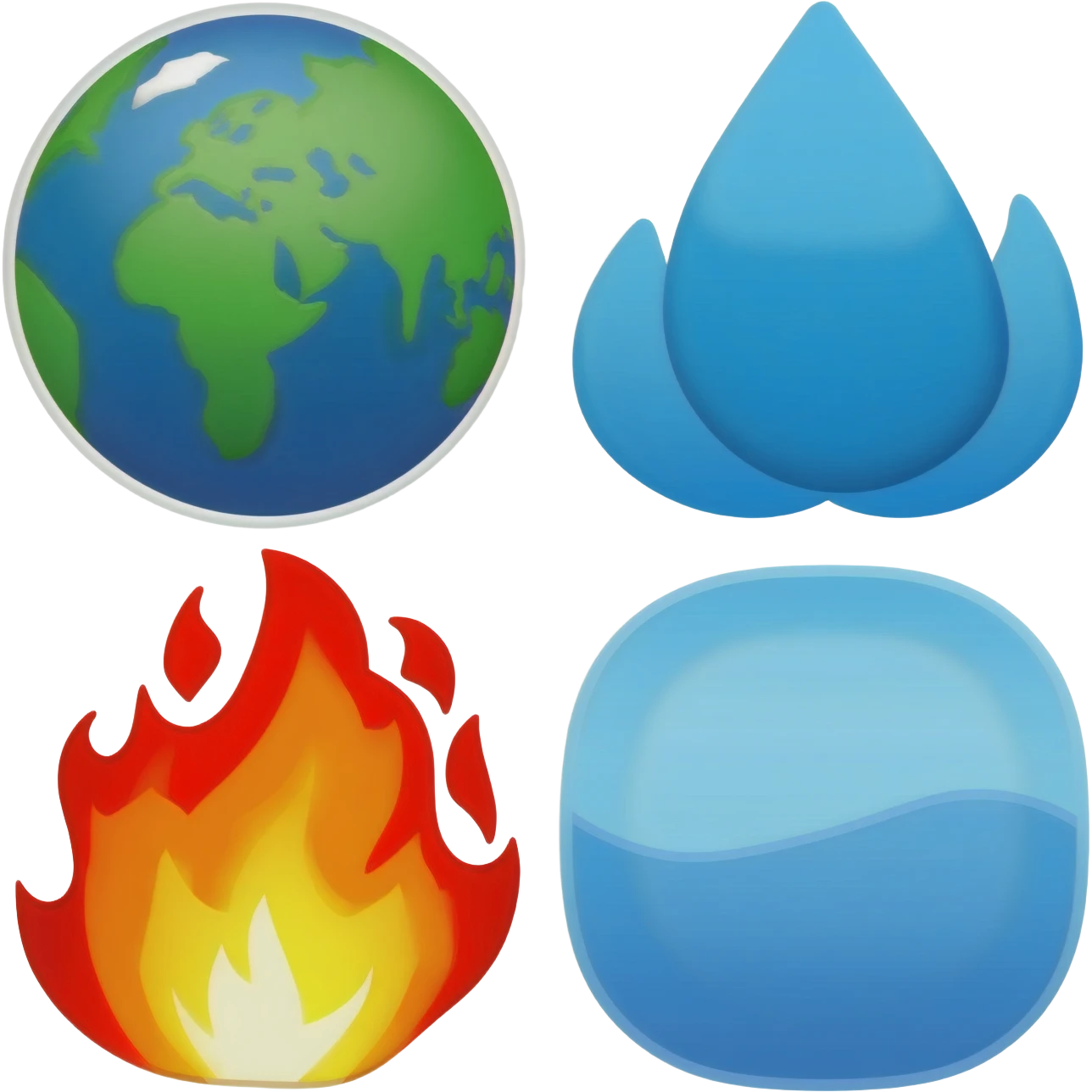 4 elements emoji