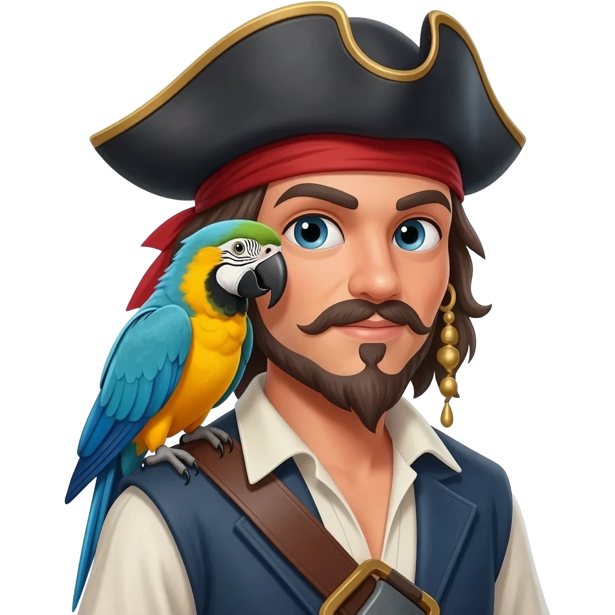 pirate and parrot emoji