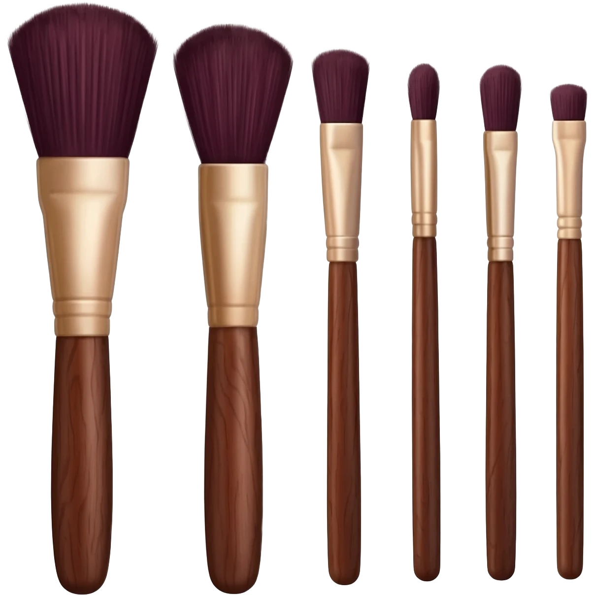 burgundy makeup brushes emoji