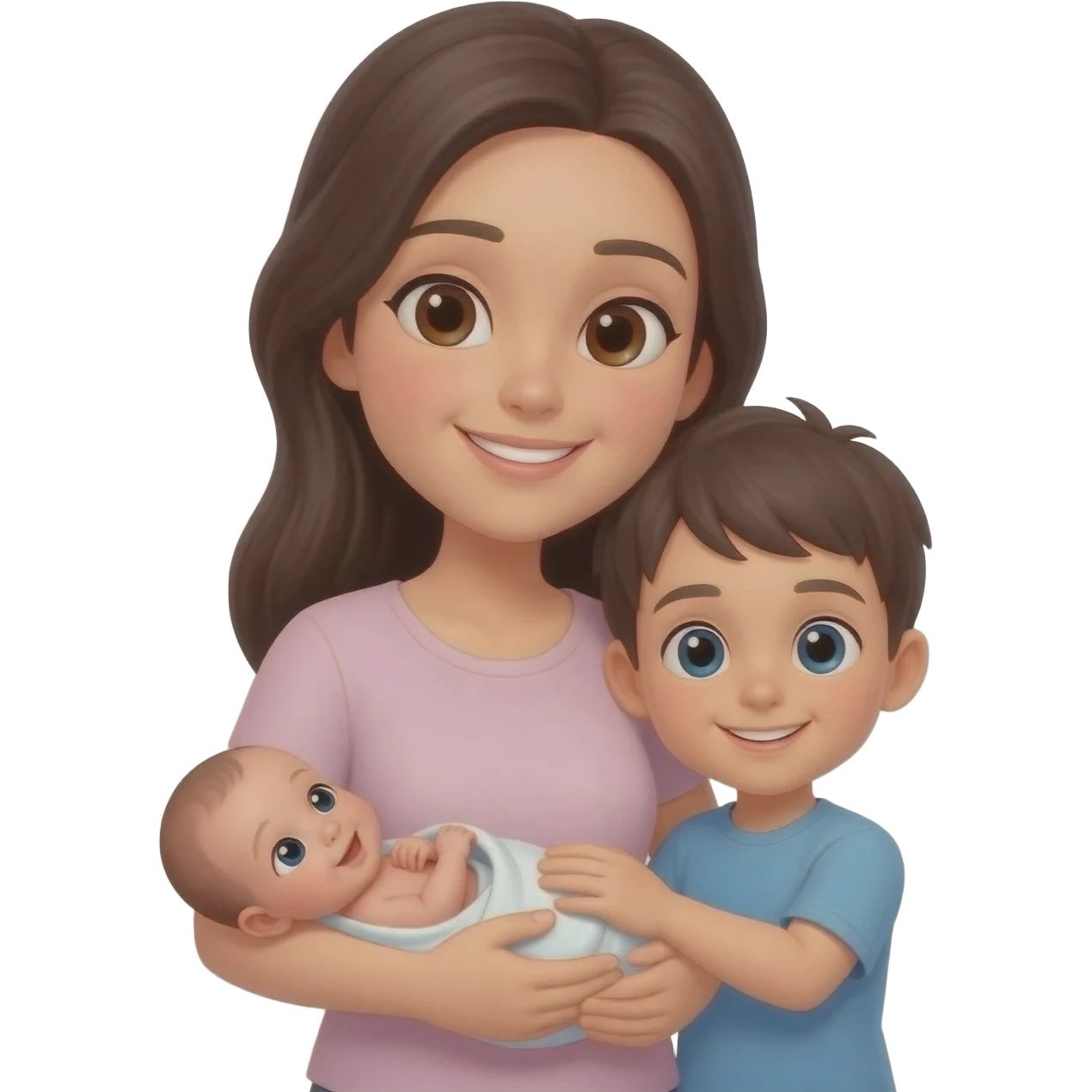 Madre co  un hijo un bebe emoji