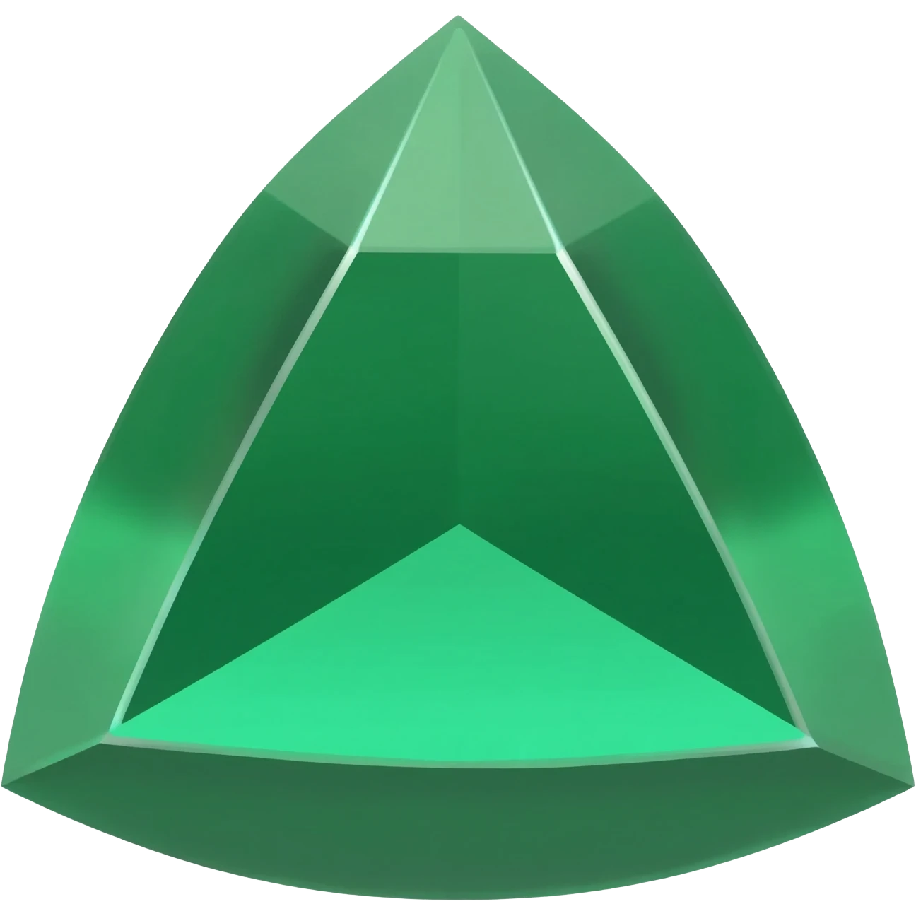 emerald green trigonal bipyramidal gemstone emoji