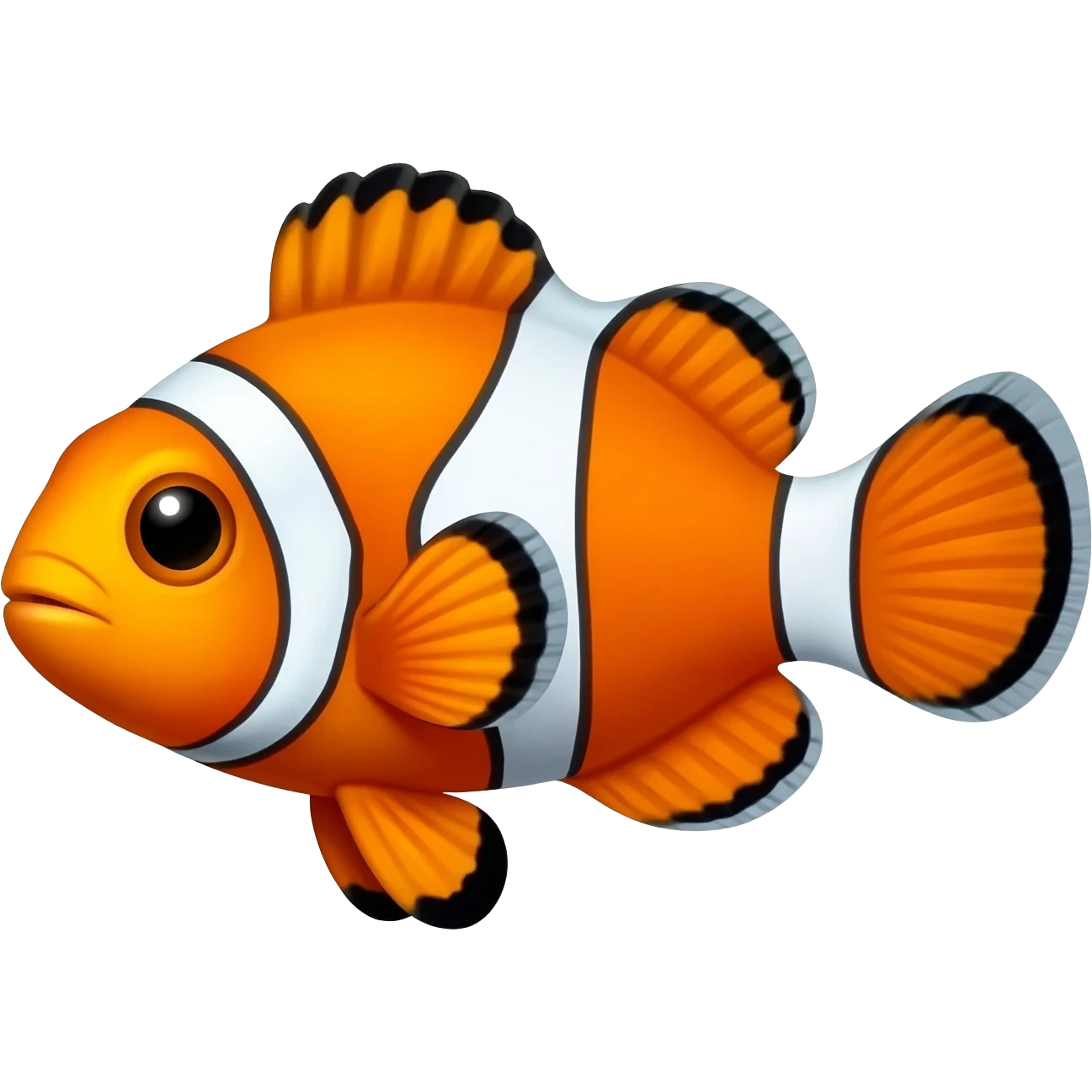 Make an emoji of a clownfish. The fish direction should be left emoji