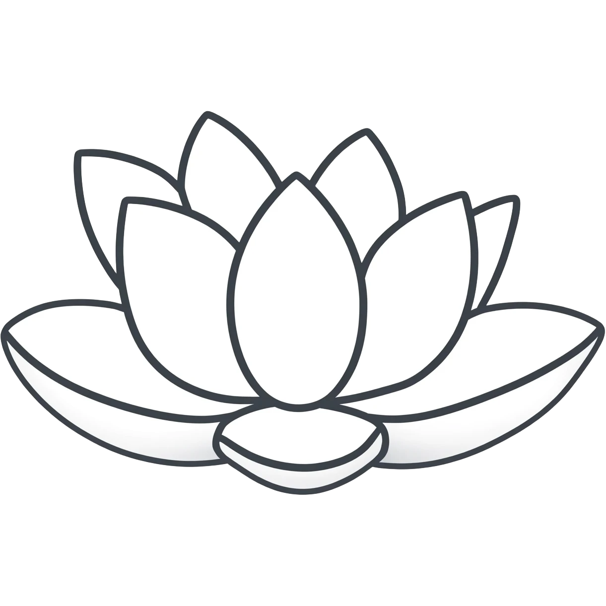 lotus line flat emoji