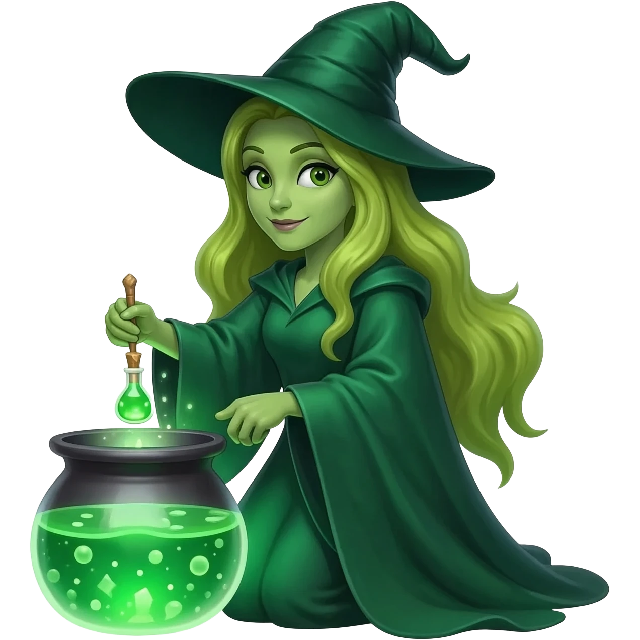 green witch cooking potion emoji