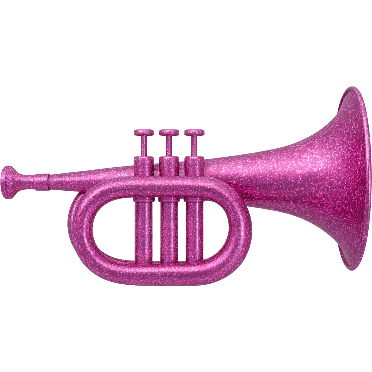 marching horn colored glitter pink emoji