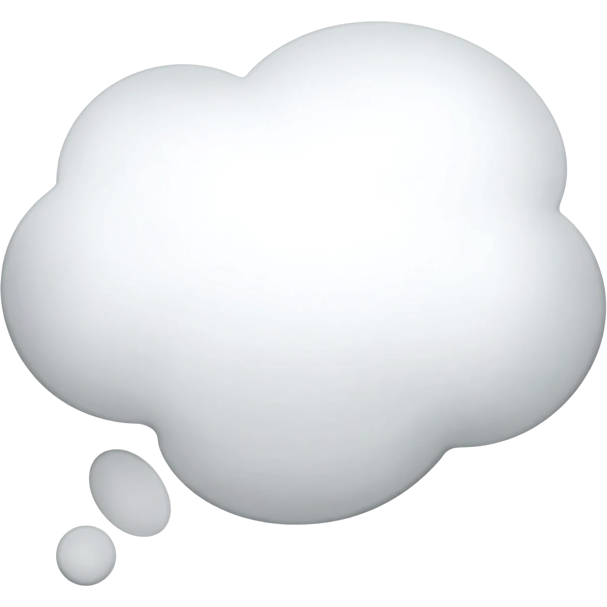 bubble thinking white emoji