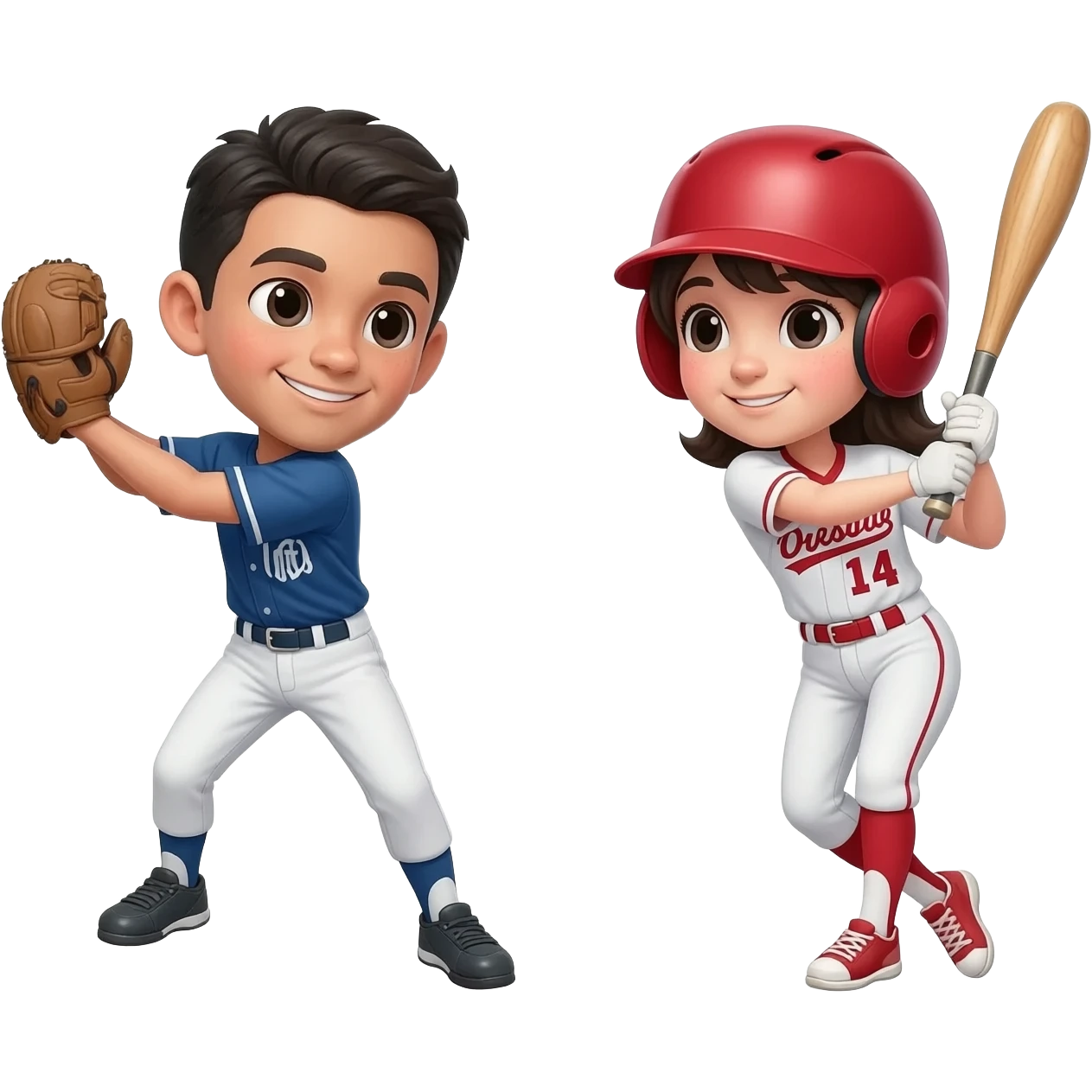 dos amigos jugadno baseball emoji