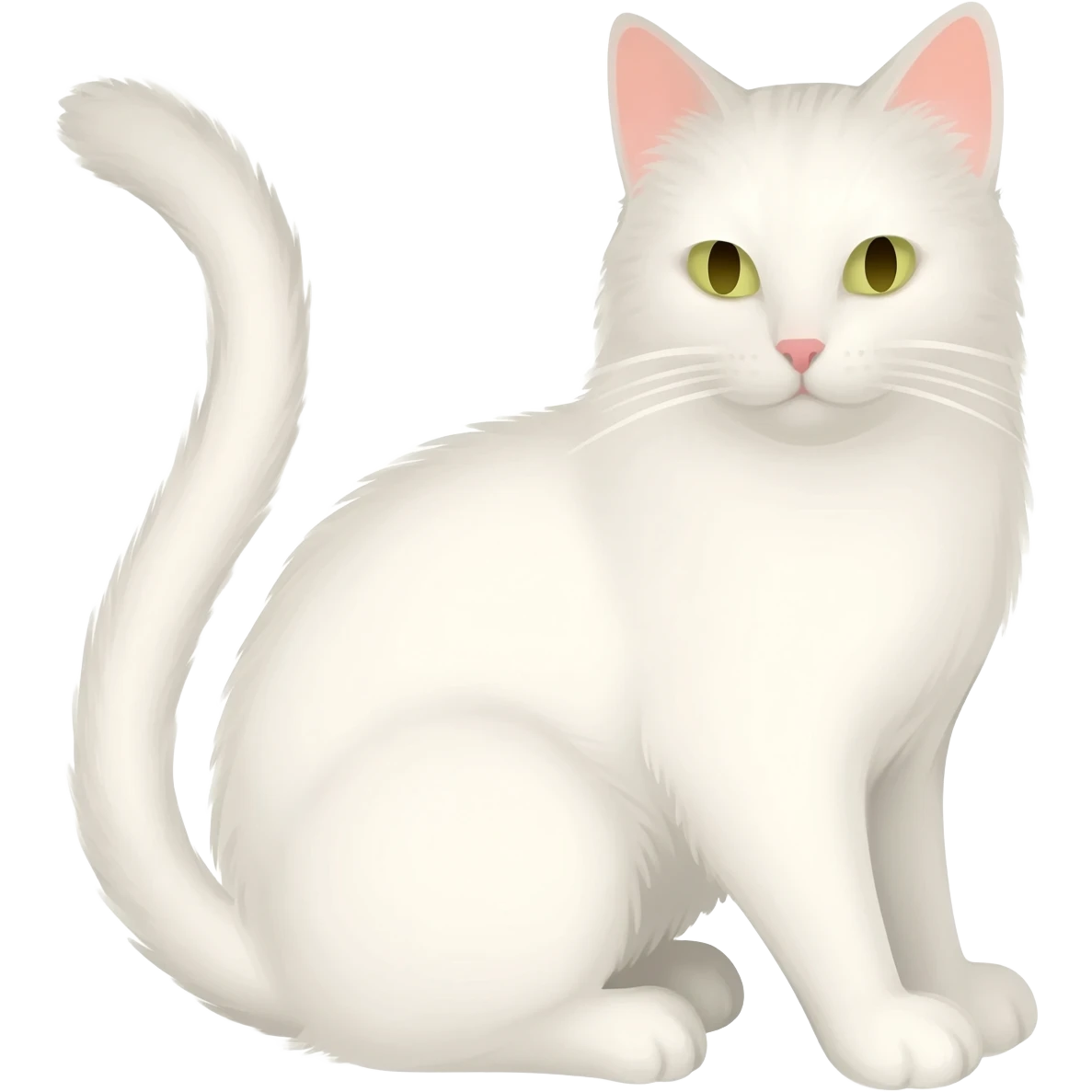 White Cat art nouveau emoji