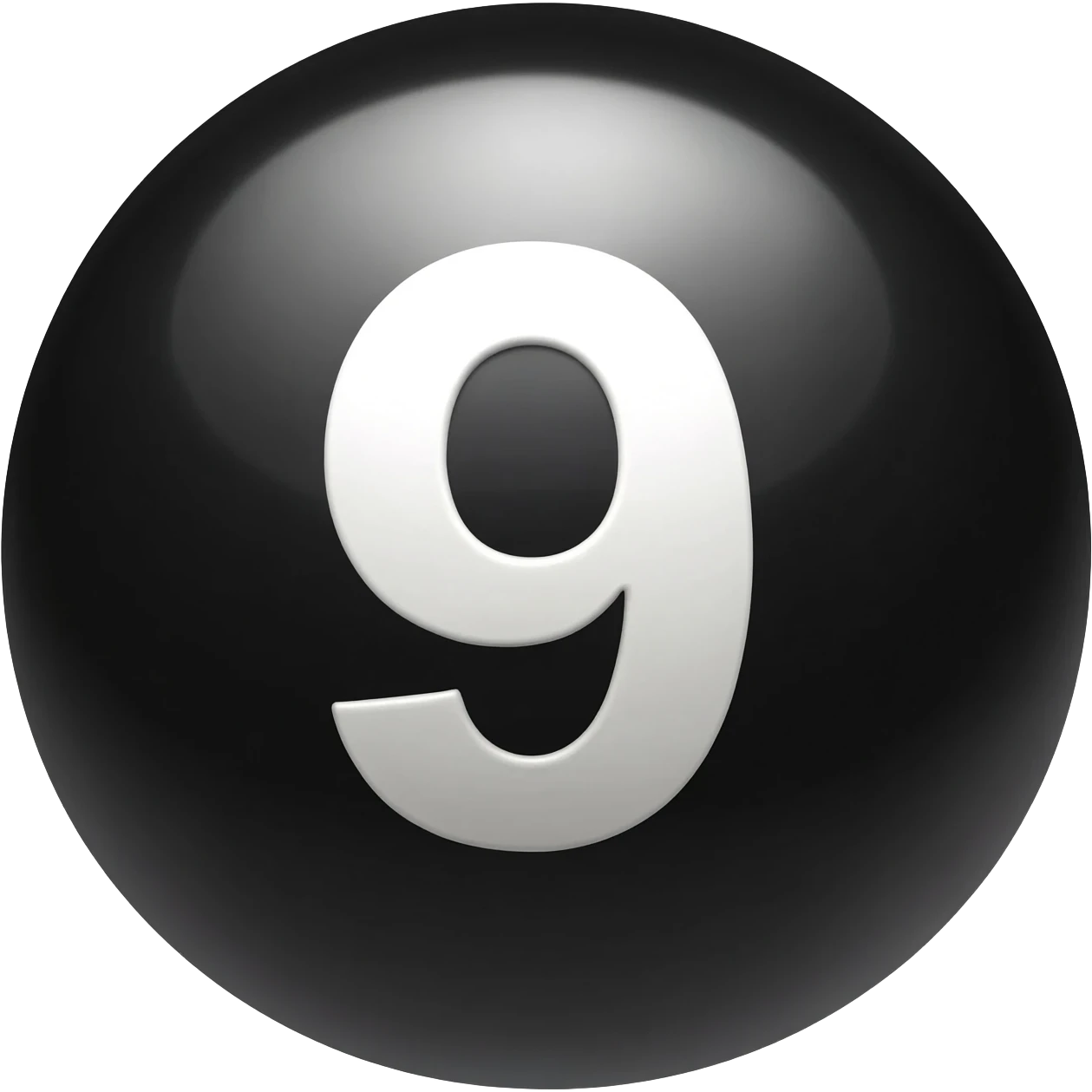 طابة بليارد رقم  9لون اسود emoji