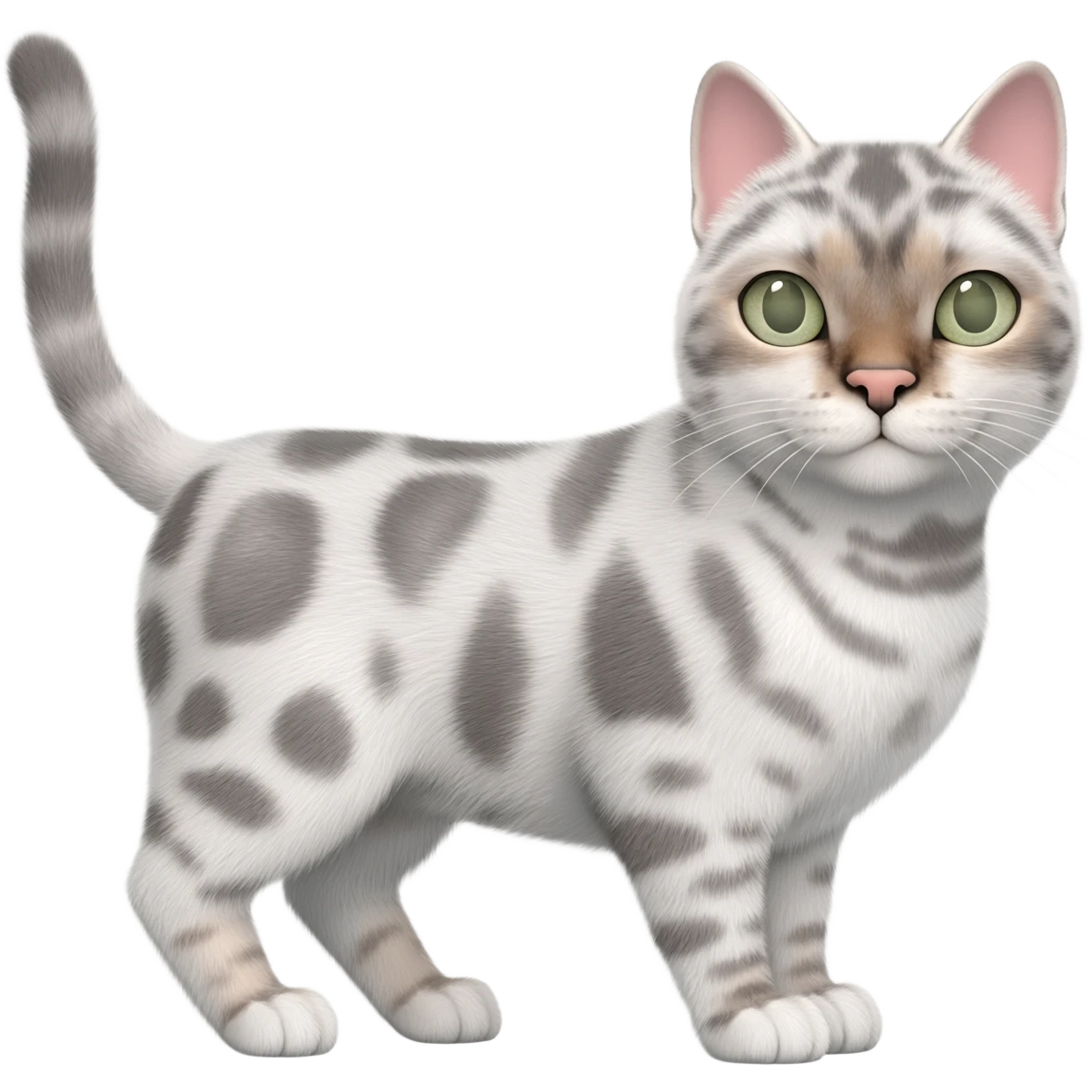 Бенгальская кошка белого окраса emoji