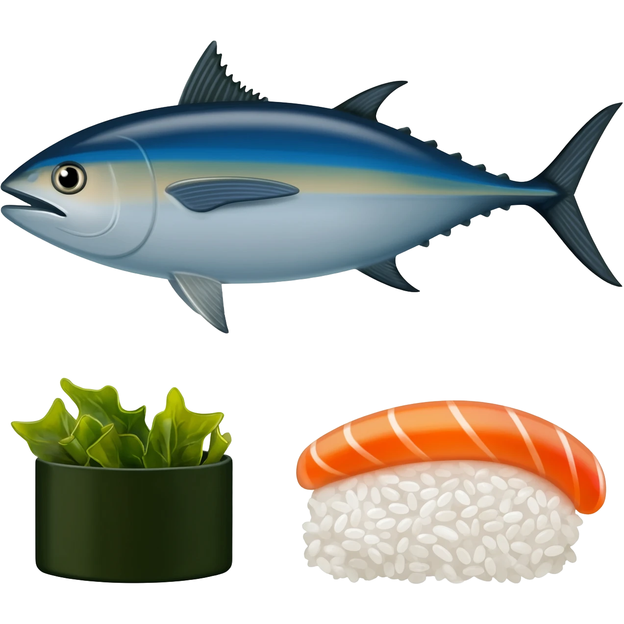 tuna, seaweed and rice emoji