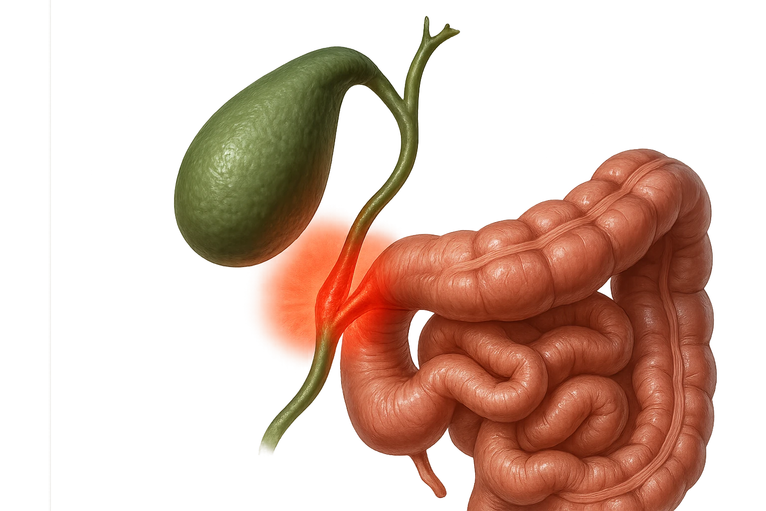 CISTIFELLEA E INTESTINO SONO COLLEGATI NEL DOLORE, iperrealistico 4k emoji