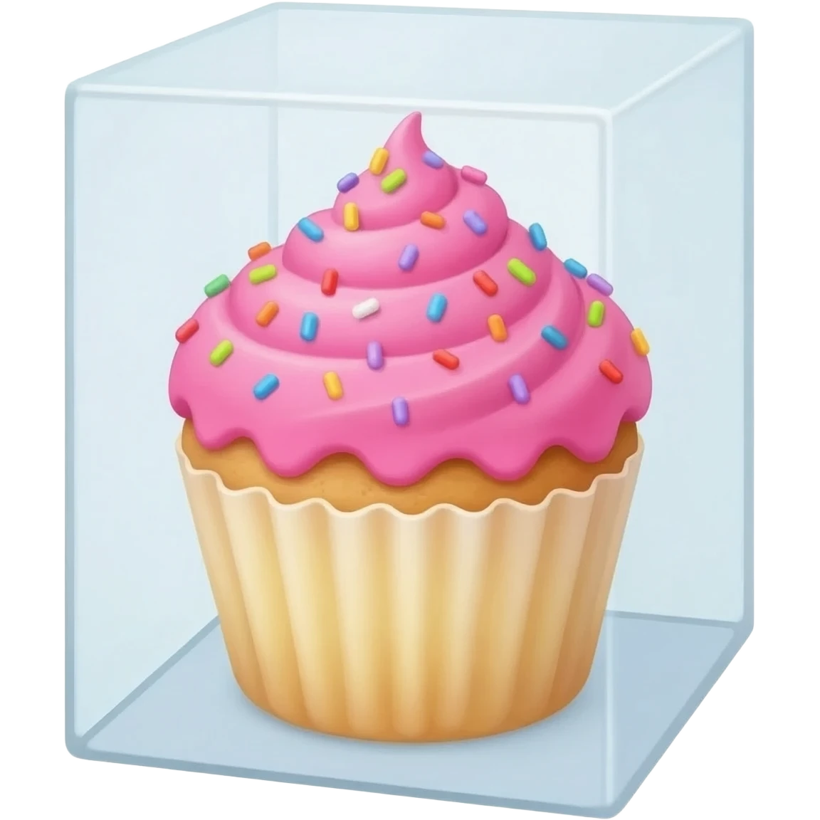 Cupcake with pink icing emoji