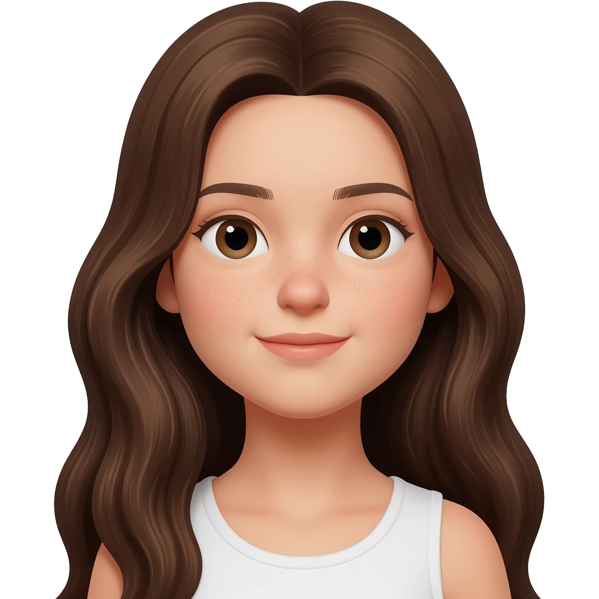 niña de 14 años muy muy guapa con el pelo largo emoji