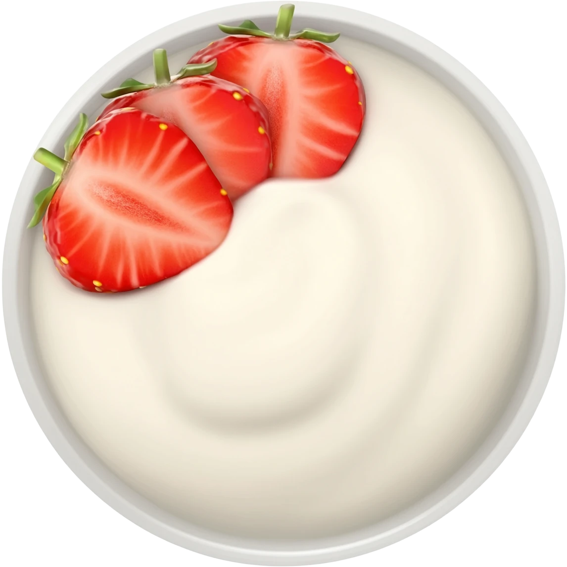 Strawberry and yogurt emoji