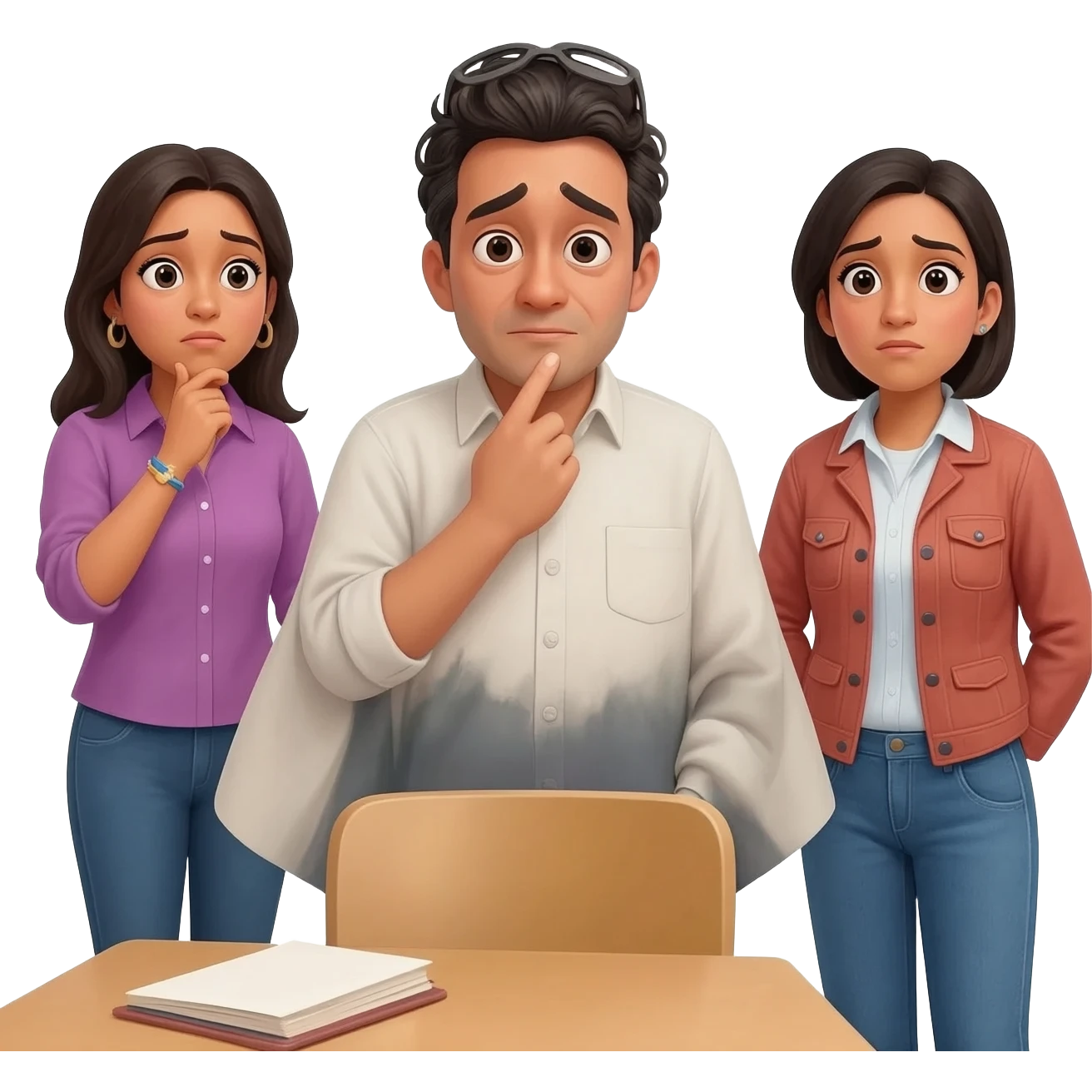 a los latinos se nos dificulta el ingles 3 personas emoji