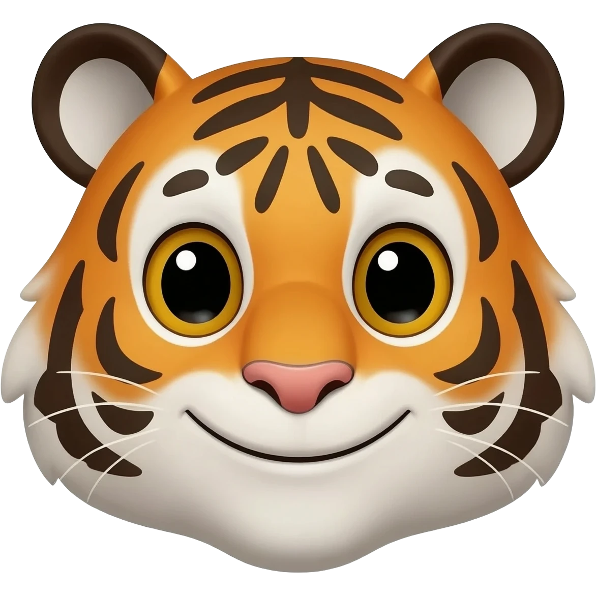 tiger face happy realistic emoji