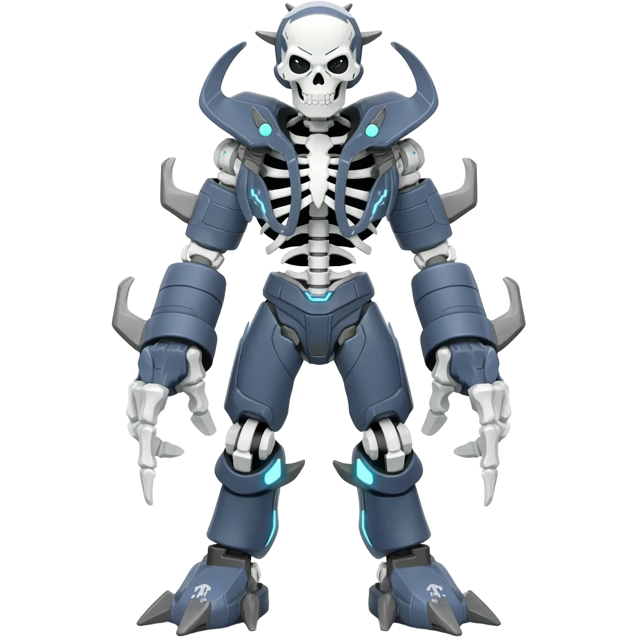 futuristic Skeleton-Cyborg-Manectric-Electrike-Salandit-Cubone-Umbreon-Marowak-Draco-Fakémon-hybrid-creature (full body), 4 legs emoji