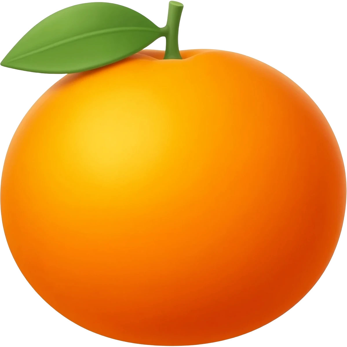 mandarine with leaf emoji