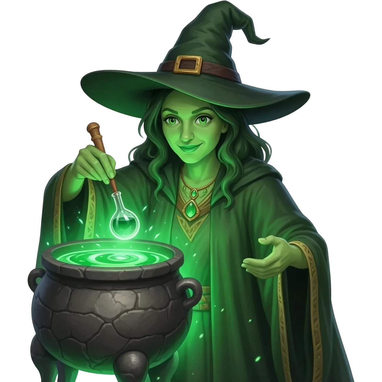 green witch cooking potion emoji