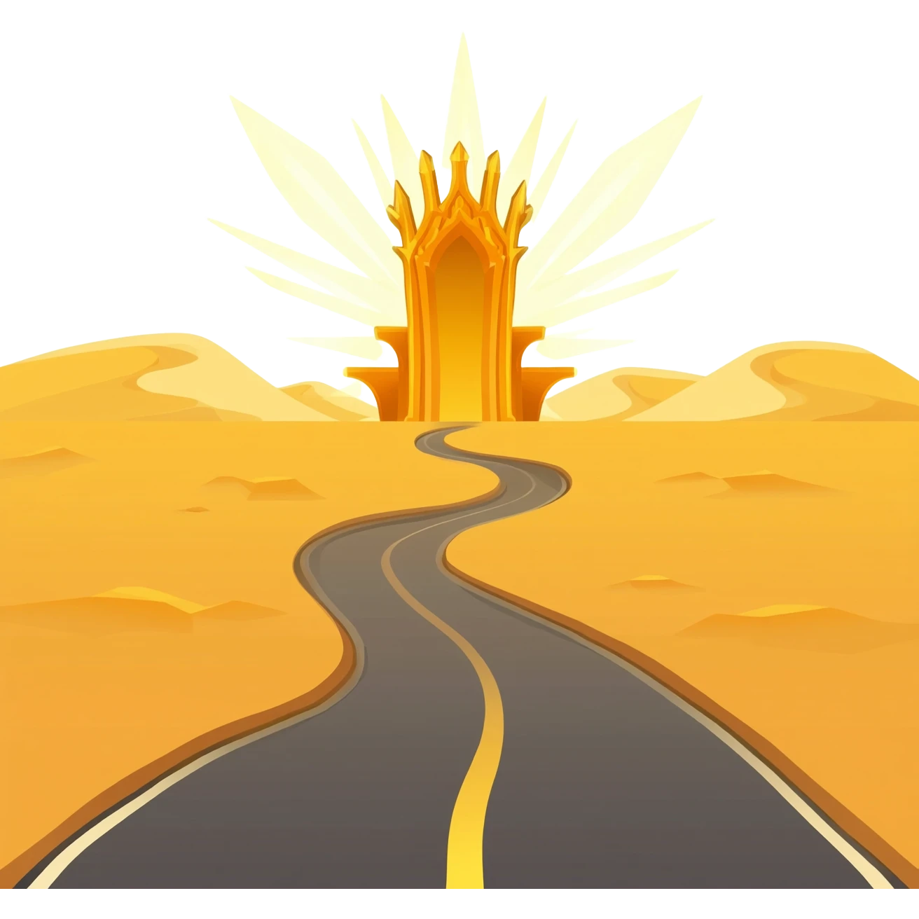 Golden Road with Throne full of Light emoji