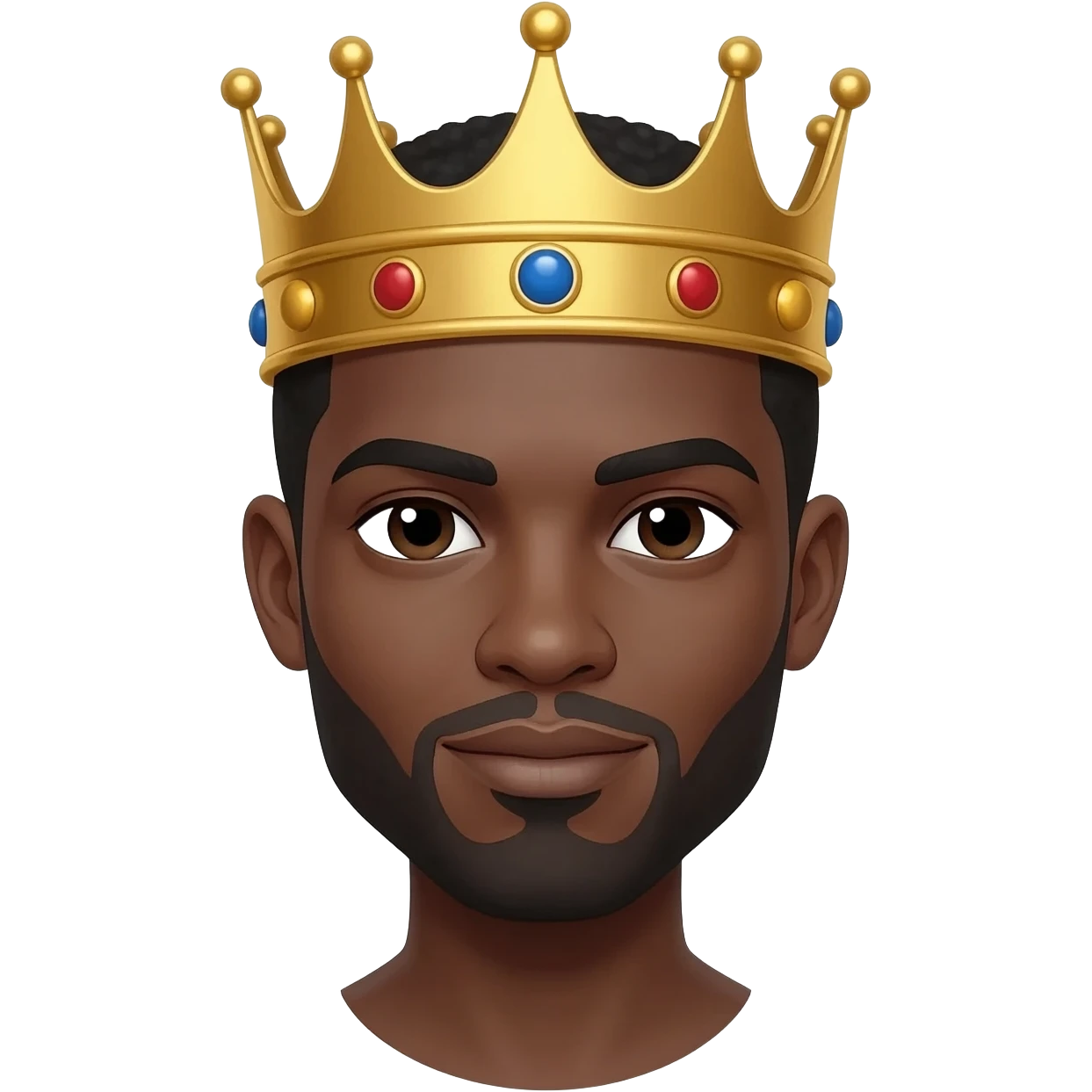 Black Man With Gold Crown emoji