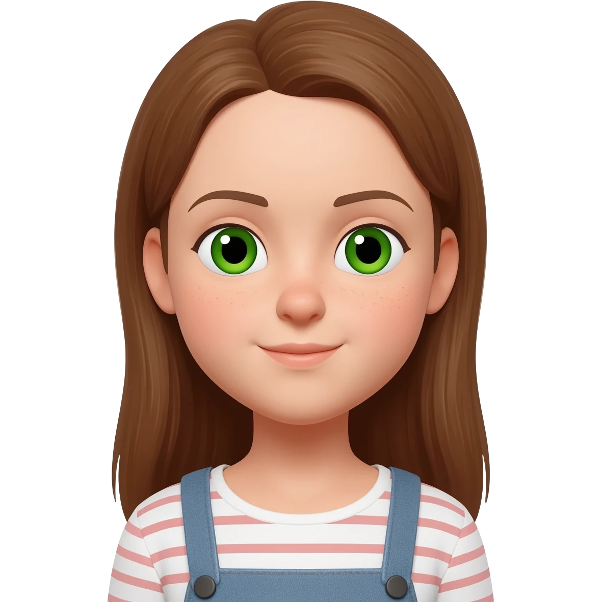 Niña ojos verdes emoji