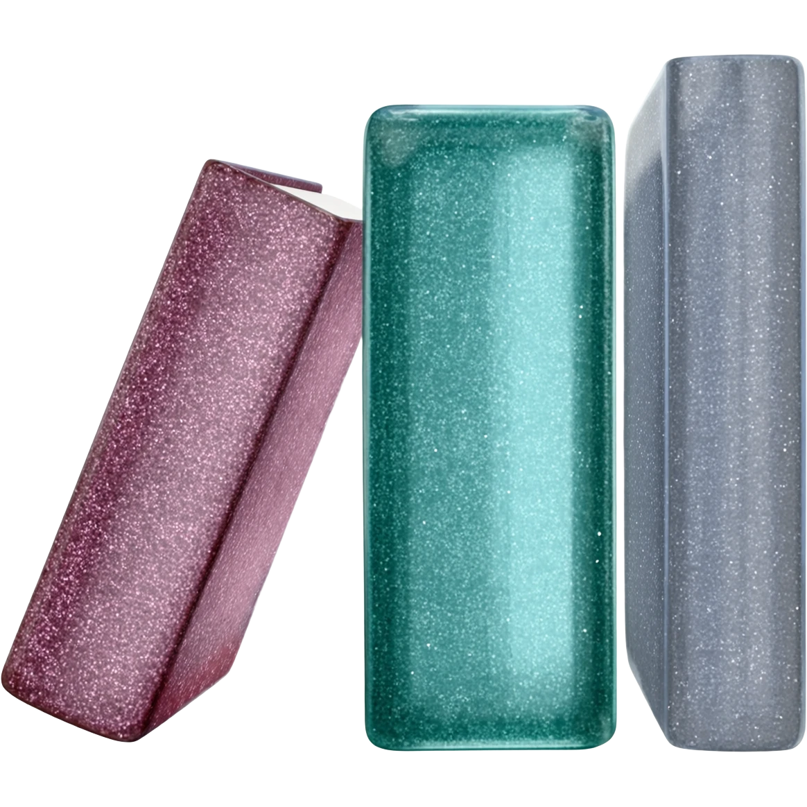 livros gliter vidro emoji