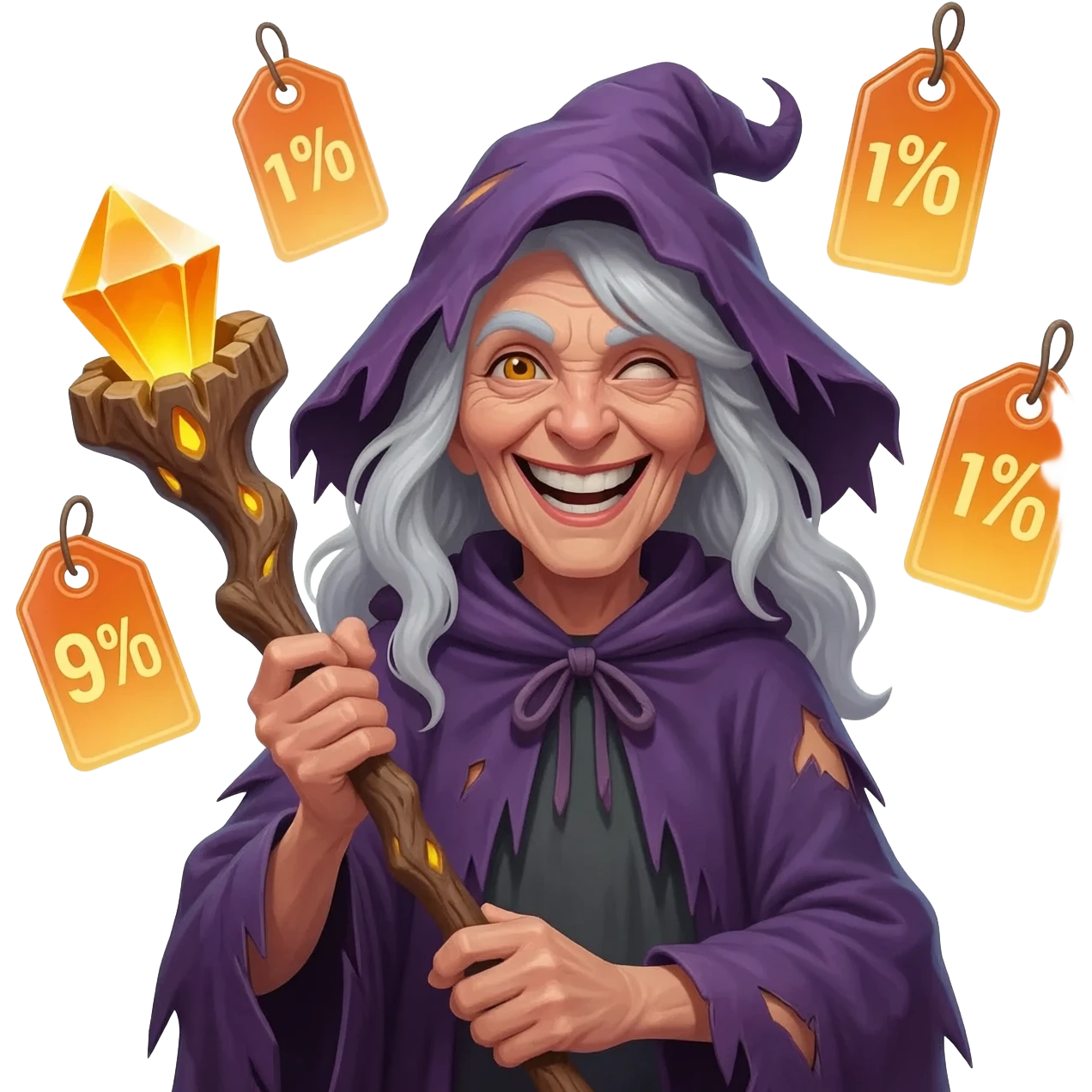 Witch who creates amazingly low prices on items for sale. Such good deals, it’s like magic emoji