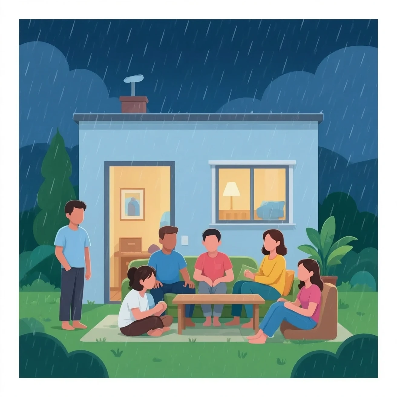 Fifteen people shared a two-bedroom emoji