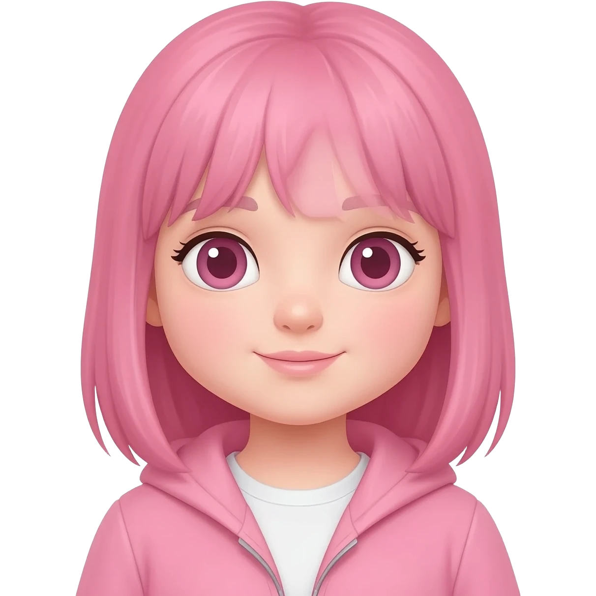Cute cozy pink girl emoji