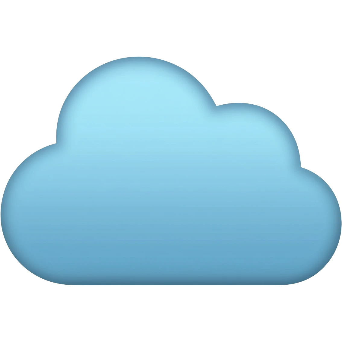 Emoji estilo iPhone nublado o nubes emoji