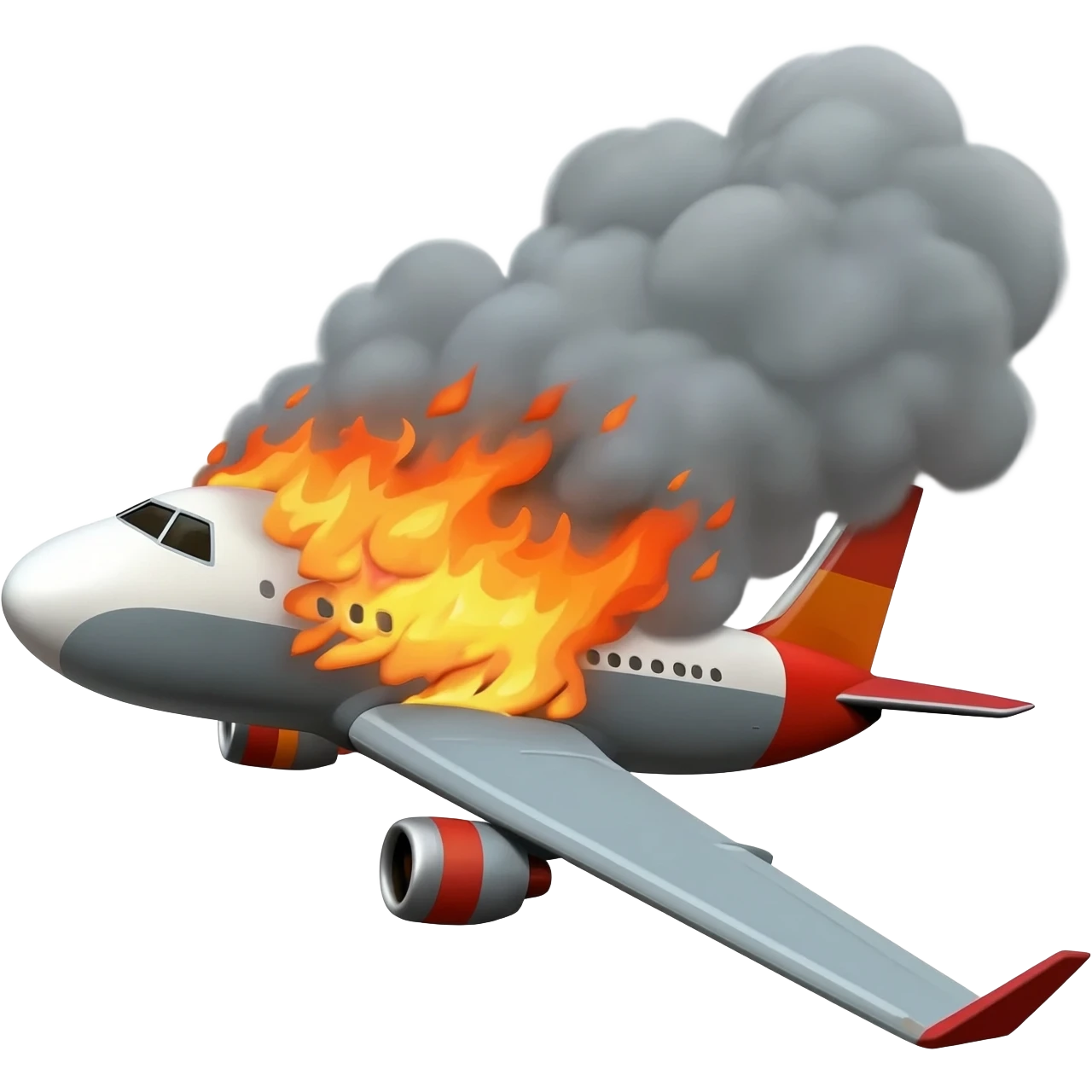 plane on fire emoji