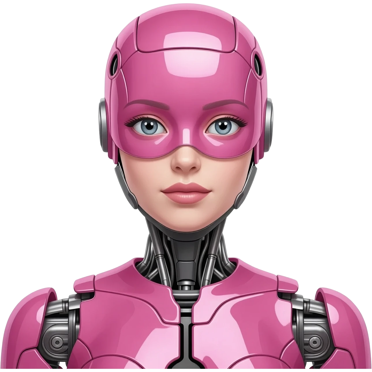 #FF85A2 color female robot emoji