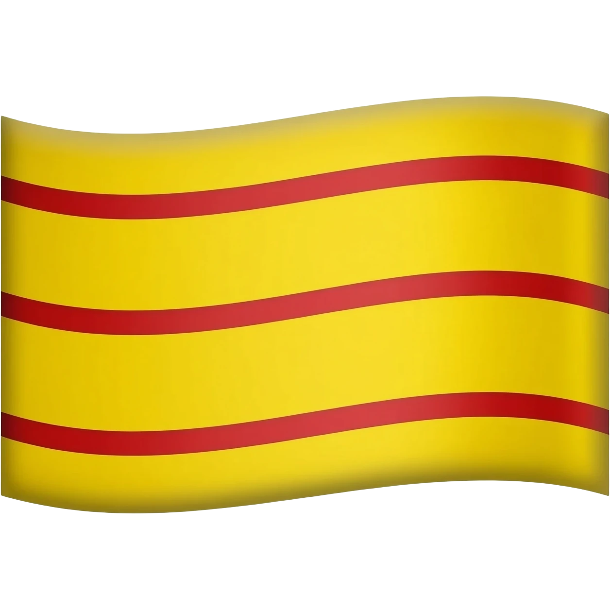 Can you make me a flag of the Republic of Vietnam? The yellow flag with three red stripes. emoji