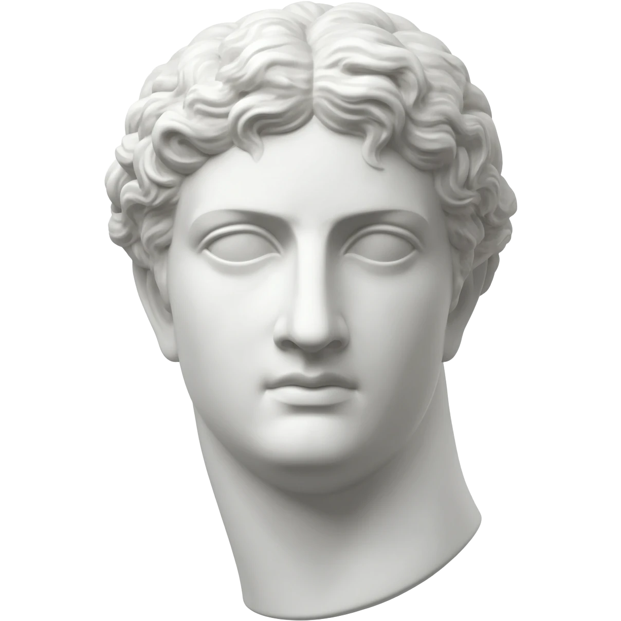 White marble Apollo statue bust  emoji