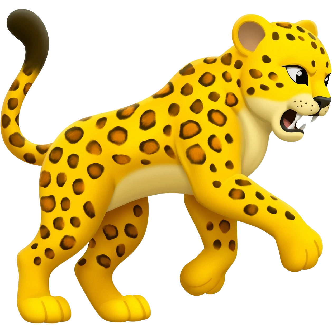 a very yellow fierce cheetah emoji