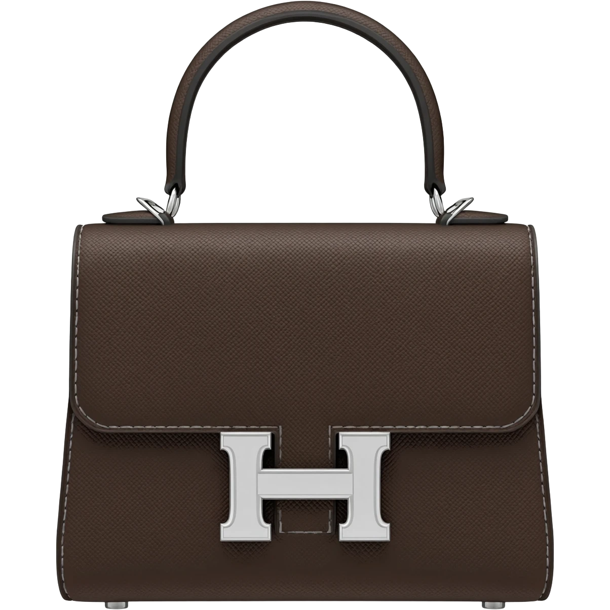 matte dark brown kelly hermes bag emoji