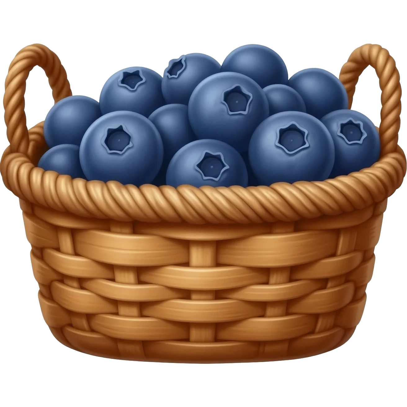 blueberries in picnic basket cute emoji